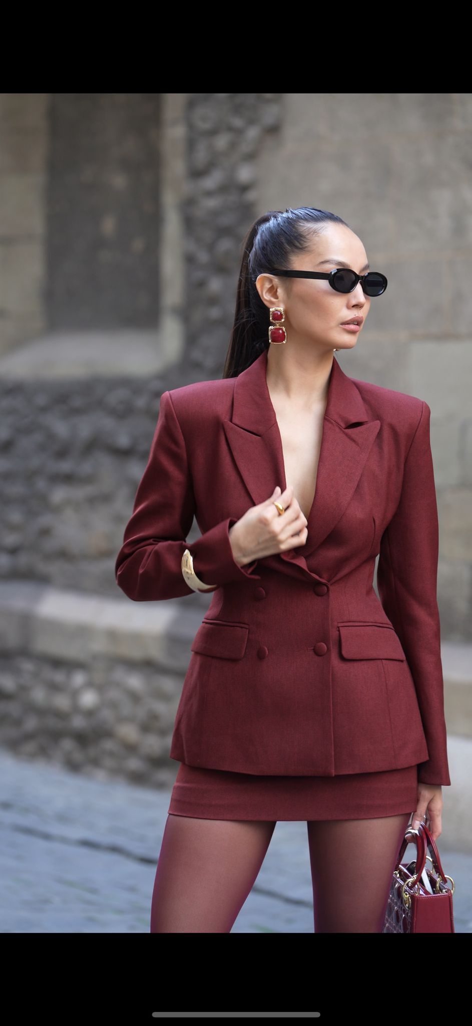 2411: Burgundy Skirt