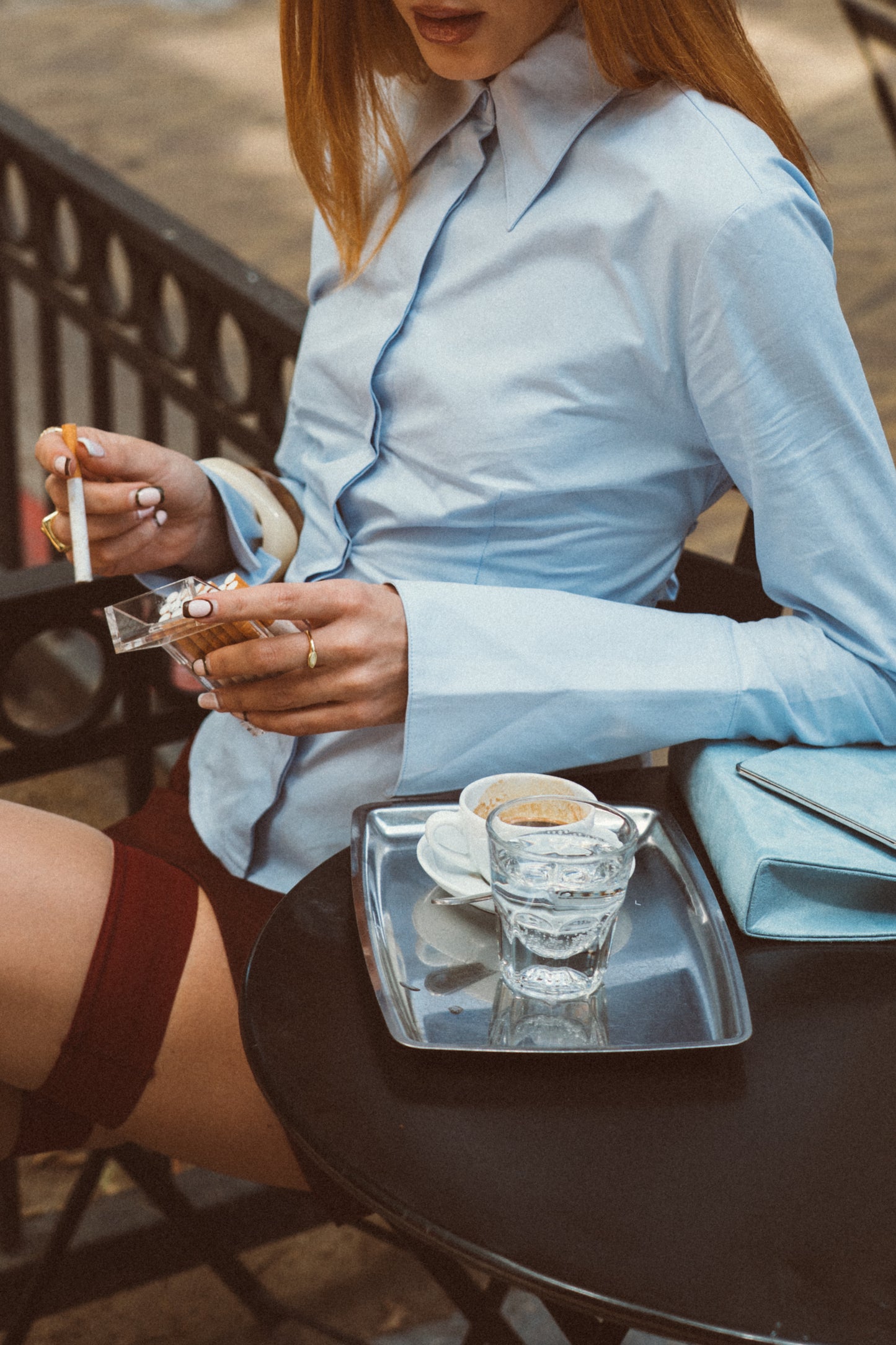 Shirt (white, blue, black)