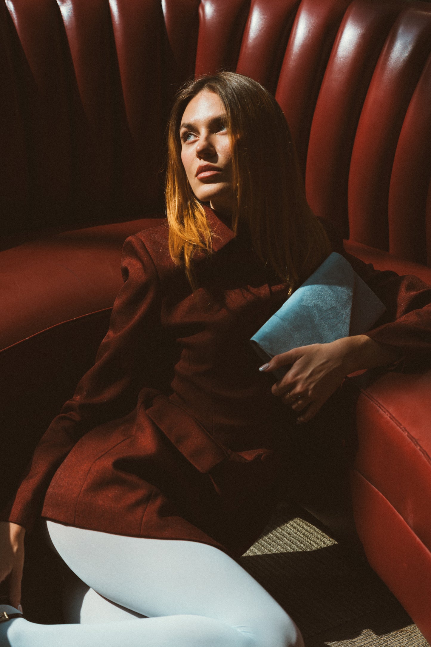 2409: Burgundy Blazer Dress