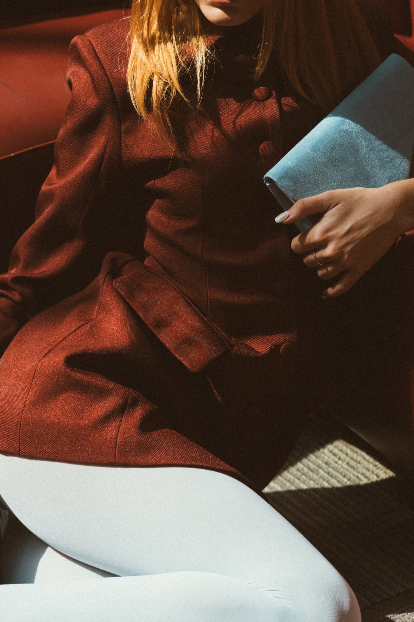 2409: Burgundy Blazer Dress
